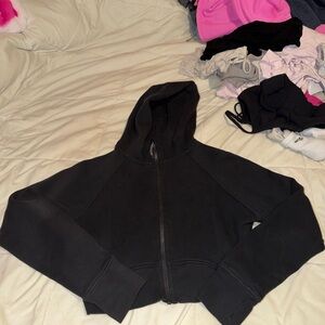 lululemon Black croppedZip-Up scuba